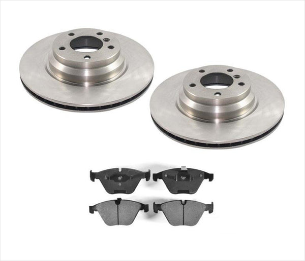 Fits For 12-15 BMW X1 2.0L (2) Front Disc Brake Rotors & Ceramic Pads