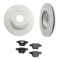 Fits For BMW 2006 E90 330i 330Xi (2) Front Disc Brake Rotors & Ceramic Pads