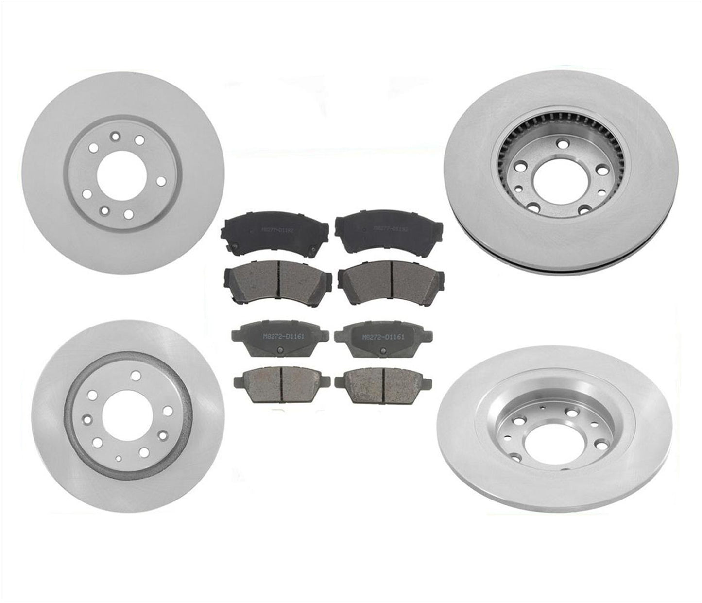 Para 06-13 Mazda 6 Non Turbo 06-12 Fusion rotores de freno y pastillas de freno de cerámica 6 piezas