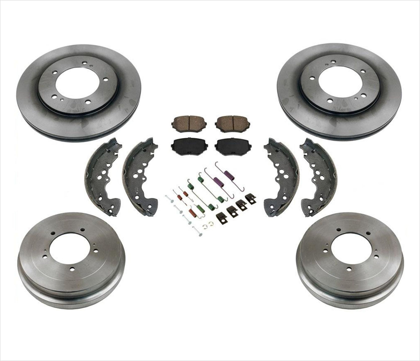 Kit de resortes para zapatos de tambores de freno, pastillas de rotores de disco de freno delantero para Suzuki XL-7 02-03