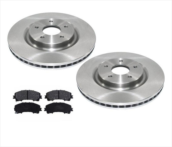 Fits For 14-17 Rogue With 3rd Row Seating Front Disc Brake Rotors & Ceramic Pads