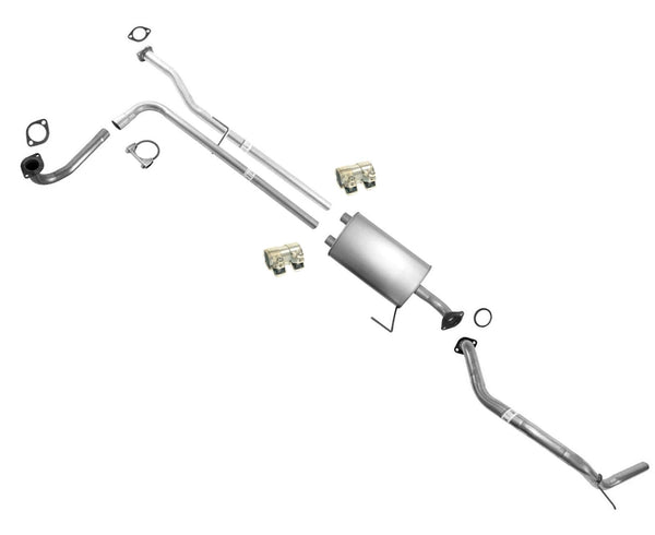 Muffler Exhaust System For Nissan Titan 2007-15 Crew Cab 159.4 Inch Wheel Base