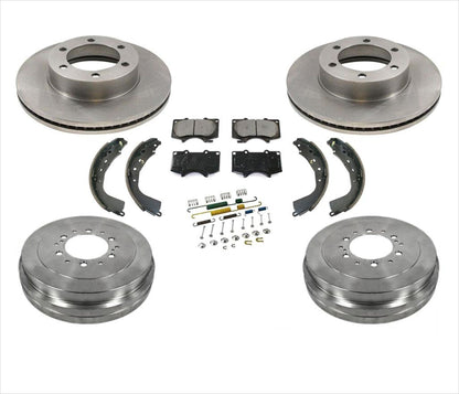 Front Brake Rotors & Ceramic Pads Rear Drums Shoes Springs For 2004-2006 Tundra