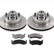 For 85-97 Dodge B1500 Vans With Rear ABS Braking System New Brake Rotors & Pads