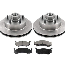 For 85-97 Dodge B1500 Vans With Rear ABS Braking System New Brake Rotors & Pads