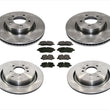 Fits for 05-07 Land Rover LR3 4.0L V6 Frt & Rr Brake Disc Rotors Ceramic Pads 6P