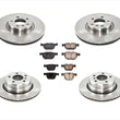 Fits For 07-10 BMW 4.8L V8 X5 Frt & Rear Disc Brake Rotors & Pads 6pc