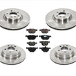 Fits For 2009-2010 XDrive 35 BMW X5 3.0L Diesel Frt & Rear Brake Rotors & Pads