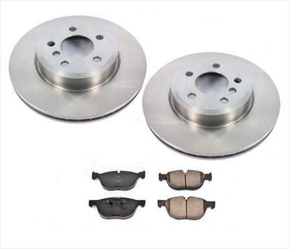 For 2007 2010 2012 2018 BMW X5 3.0L Gas Front Brake Rotor & Ceramic Brake Pads