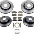 8pc Kit Frt & Rr Pads Rotors for Nissan Rogue 14-19 2.5L With 2 Row Seat (ONLY)