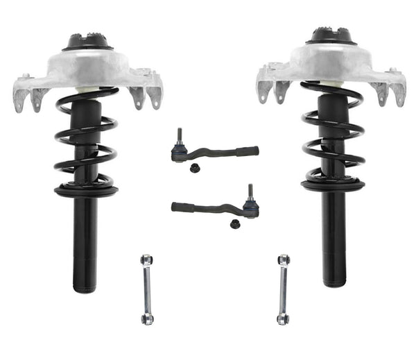 Front Non Electronic Coil Spring Struts Up Mounts For 09-16 Audi A4 4 Door 6pc