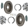 Para Cadillac 04-09 SRX Rodamientos de cubo de rueda trasera Rotor de freno de disco y kit de almohadillas 7 piezas Rr