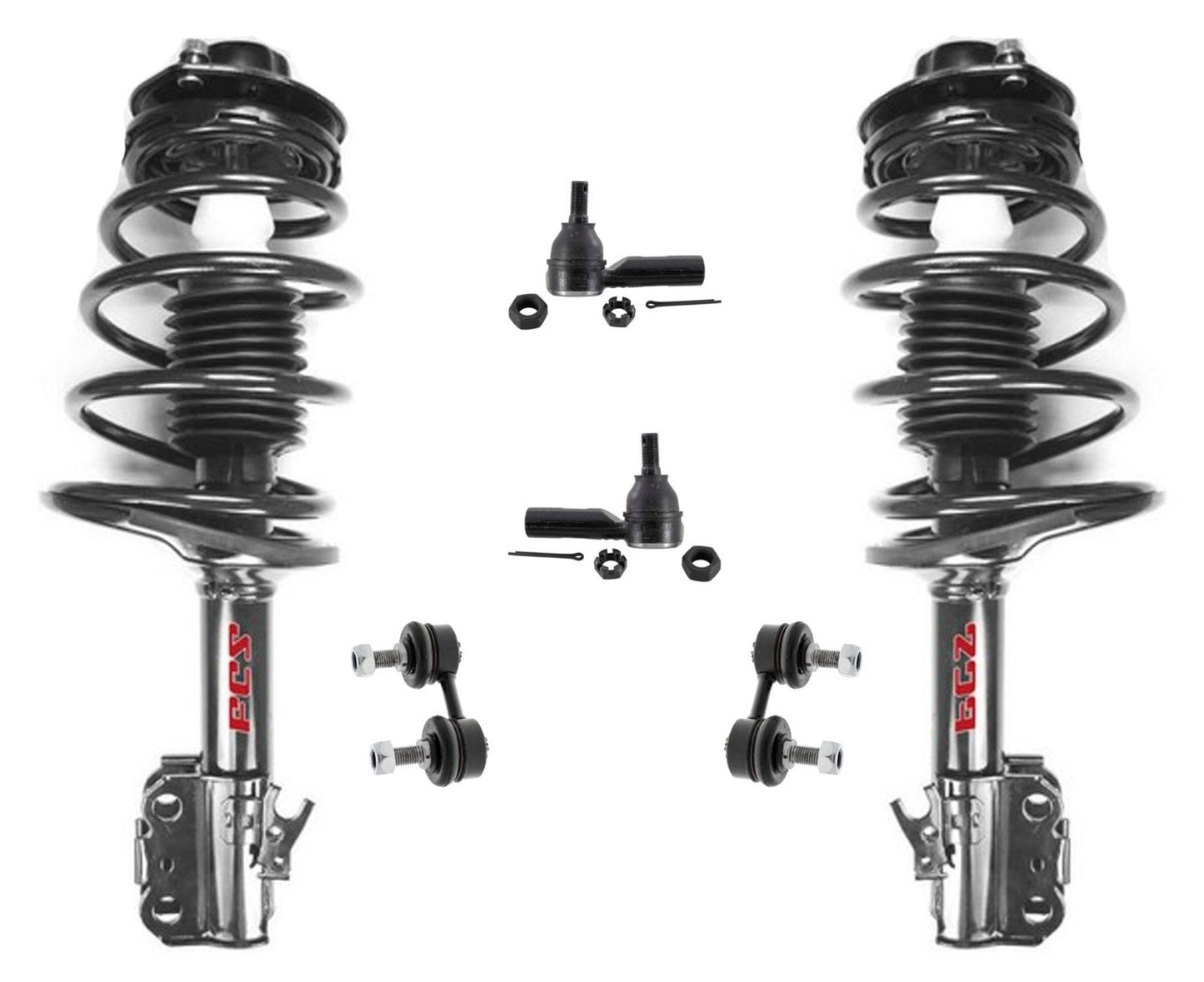 Front Complete Coil Spring Struts for Toyota Camry 95-96 2.2L 4Cyl 6pc Kit