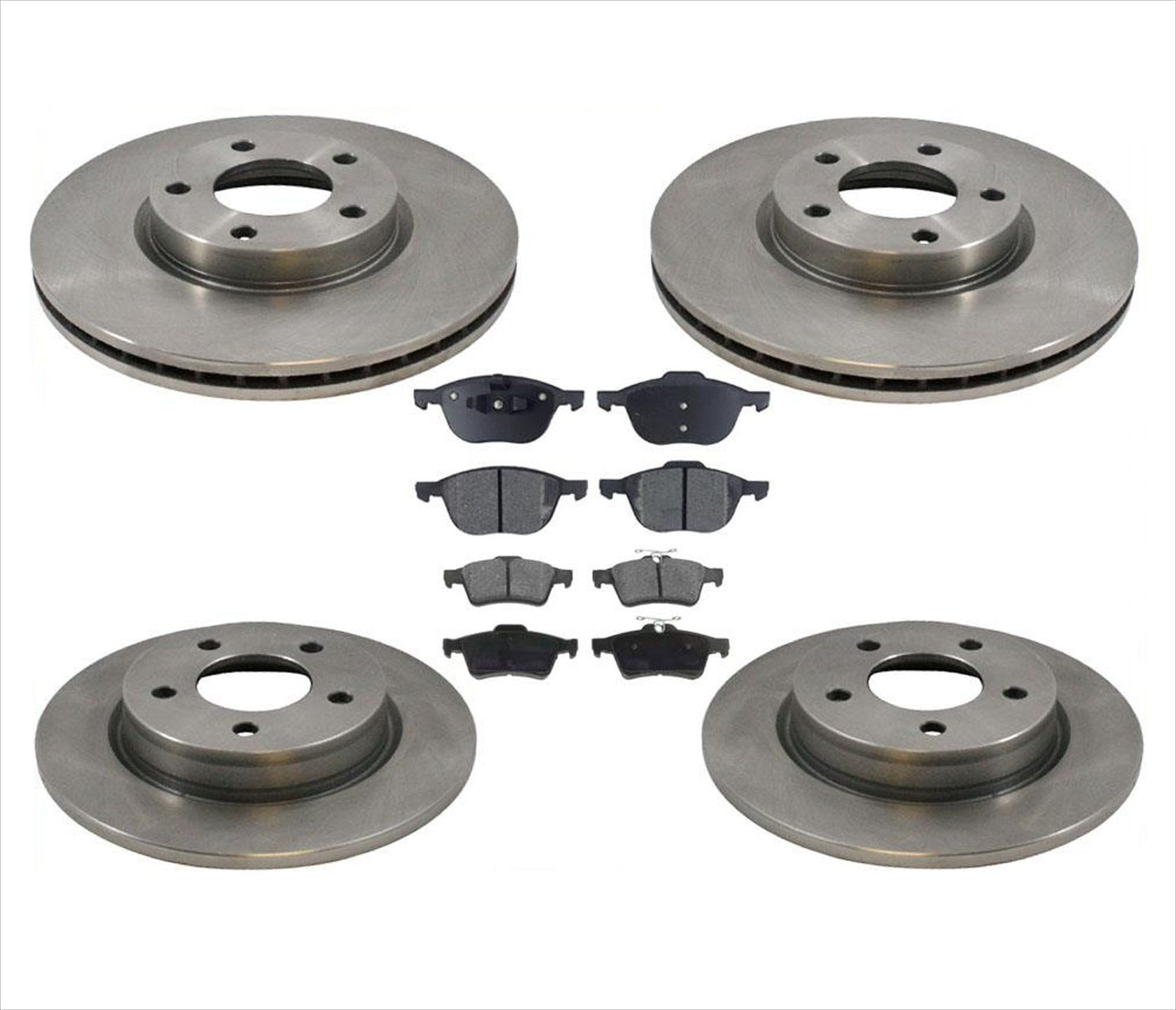 Fits For 06-17 Mazda 5 Front & Rear Brake Rotors & Ceramic Pads