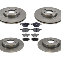 Fits For 06-17 Mazda 5 Front & Rear Brake Rotors & Ceramic Pads
