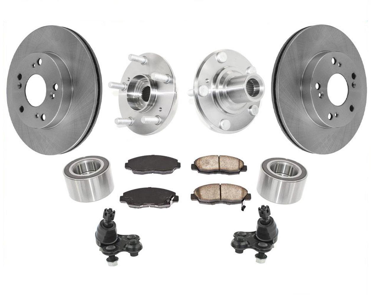 Rotores de freno, rótulas, cubo de rueda delantera y kits de rodamientos para Honda Civic DX 06-11