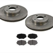 Fits For 94 to 2000 Mazda Miata (2) Front Disc Brake Rotors & Ceramic Pads