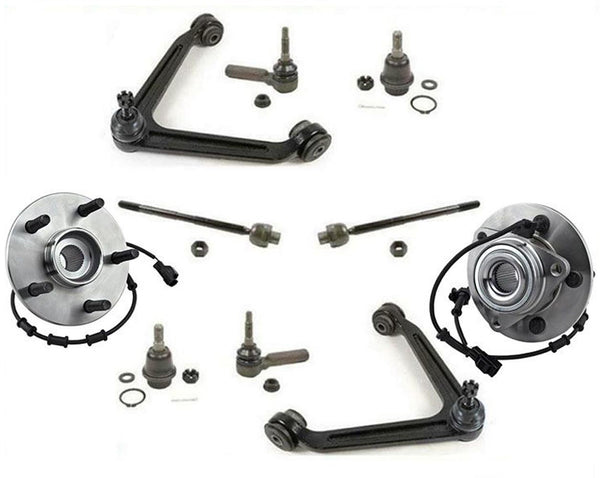 New Front Hub Bearing and Chassis Kit for Dodge 1500 Ram 5 Studs 4 Wheel Abs 4x4