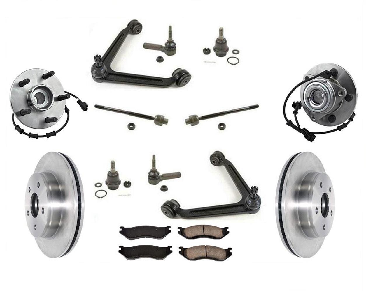 Front Hub Rotors Brakes Chassis For Dodge 02-05 1500 Ram 5 Studs 4 Wheel Abs 4x4