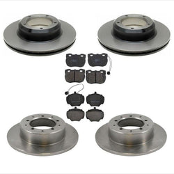 Front & Rear Brake Disc Rotors & Brake Pads For 1994-1998 Land Rover Discovery