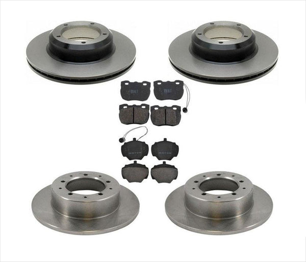 Front & Rear Brake Disc Rotors & Brake Pads For 1994-1998 Land Rover Discovery