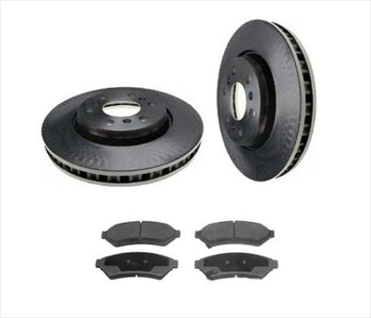 Fits for 06-07 Terraza 06-09 Uplander (2) Front Brake Rotors Ceramic Brake Pads