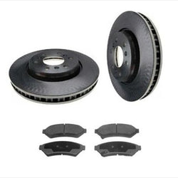 Fits for 06-07 Terraza 06-09 Uplander (2) Front Brake Rotors Ceramic Brake Pads