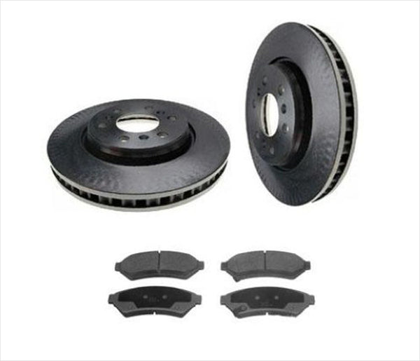 Fits for 06-07 Terraza 06-09 Uplander (2) Front Brake Rotors Ceramic Brake Pads