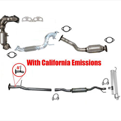 Full Exhaust System For 08-13 Rogue CALIFORNIA EMISSIONS FRONT WHEEL DRIVE