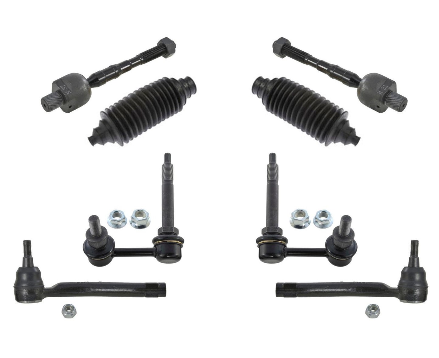 Inner Outer Tie Rods Sway Bar Links For 07-08 G35 4 Door Sedan Rear Wheel Drive