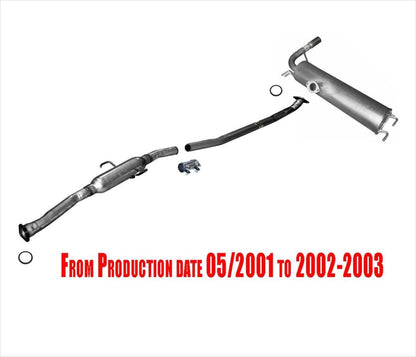 For 2001 2002 2003 Toyota Rav4 2.0L Extension Resonator Pipe and Muffler