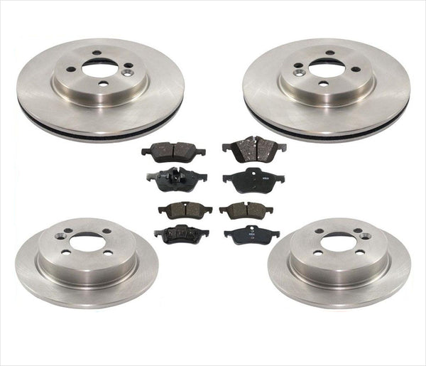 For 07-08 Mini Cooper Convertible 294MM Front & 259MM Rr Brake Disc Rotors Pads