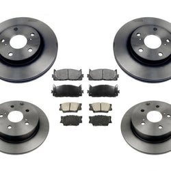 Fits 07-11 Camry 08-12 Avalon Frt & Rear Brake Rotors & CERAMIC Pads