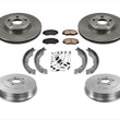 Fits For 08-14 Scion xD Ft Rotors Ceramic Pads Drums Brake Shoes Springs 7Pc Kit