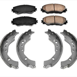 Front Ceramic Brake Pad Rear Brake Shoe Set for Scion xD 2008-2014