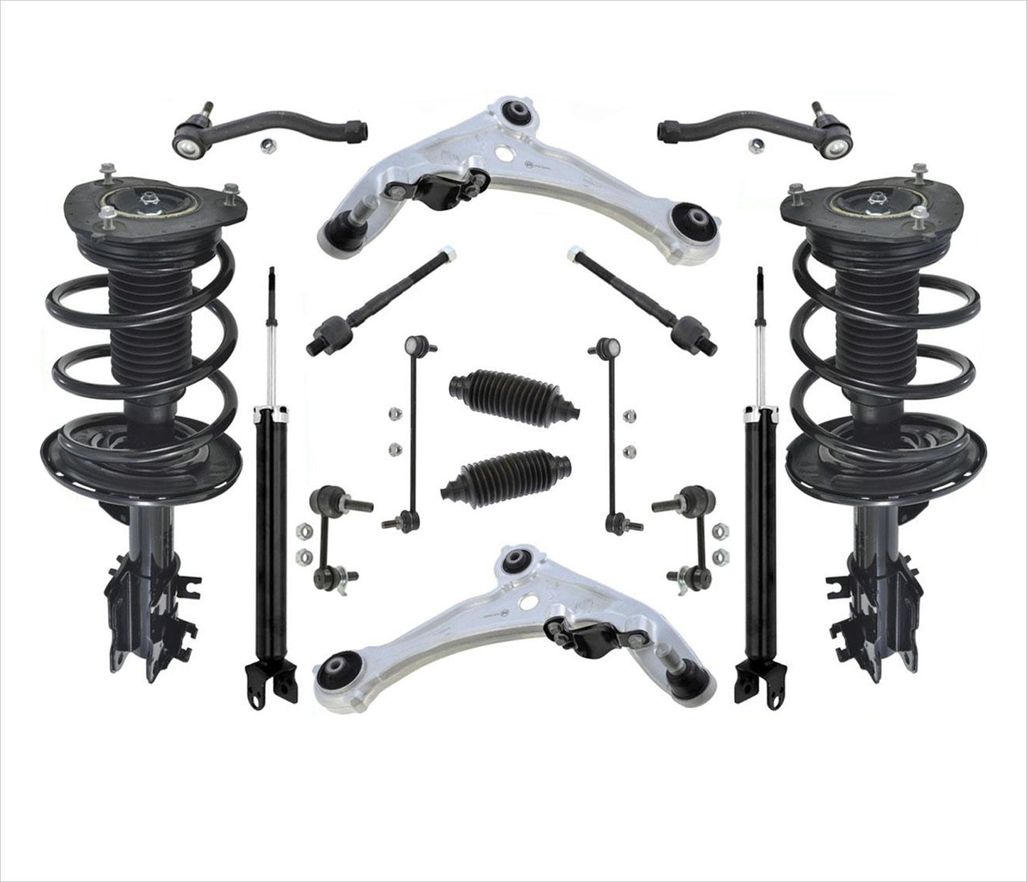Front Struts Rear Shocks Control Arms 16 Pc Kit For 07-12 Nissan Altima V6 3.5L