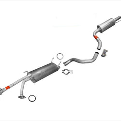Exhaust System Muffler Pipes W/ Gaskets & Clamps For Toyota 01-07 Sequoia 4.7L