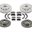 Front Rr Brake Disc Rotors Pads Parking Shoe for Mitsubishi Eclipse 3.8L 06-12