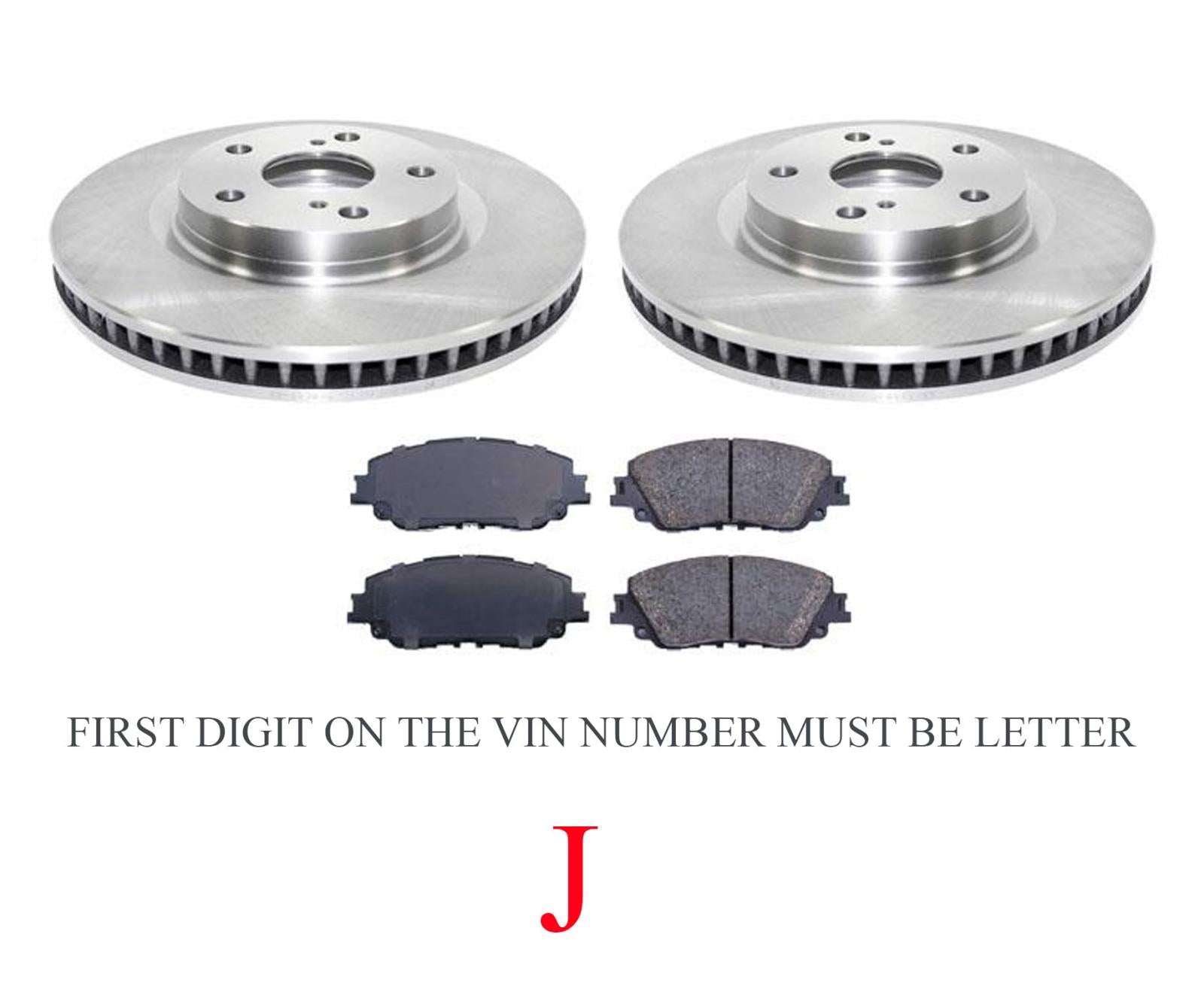 Ft Rotors Brake Pads Built In Japan Vin Starting w J For Toyota Camry 2.5L 18-19