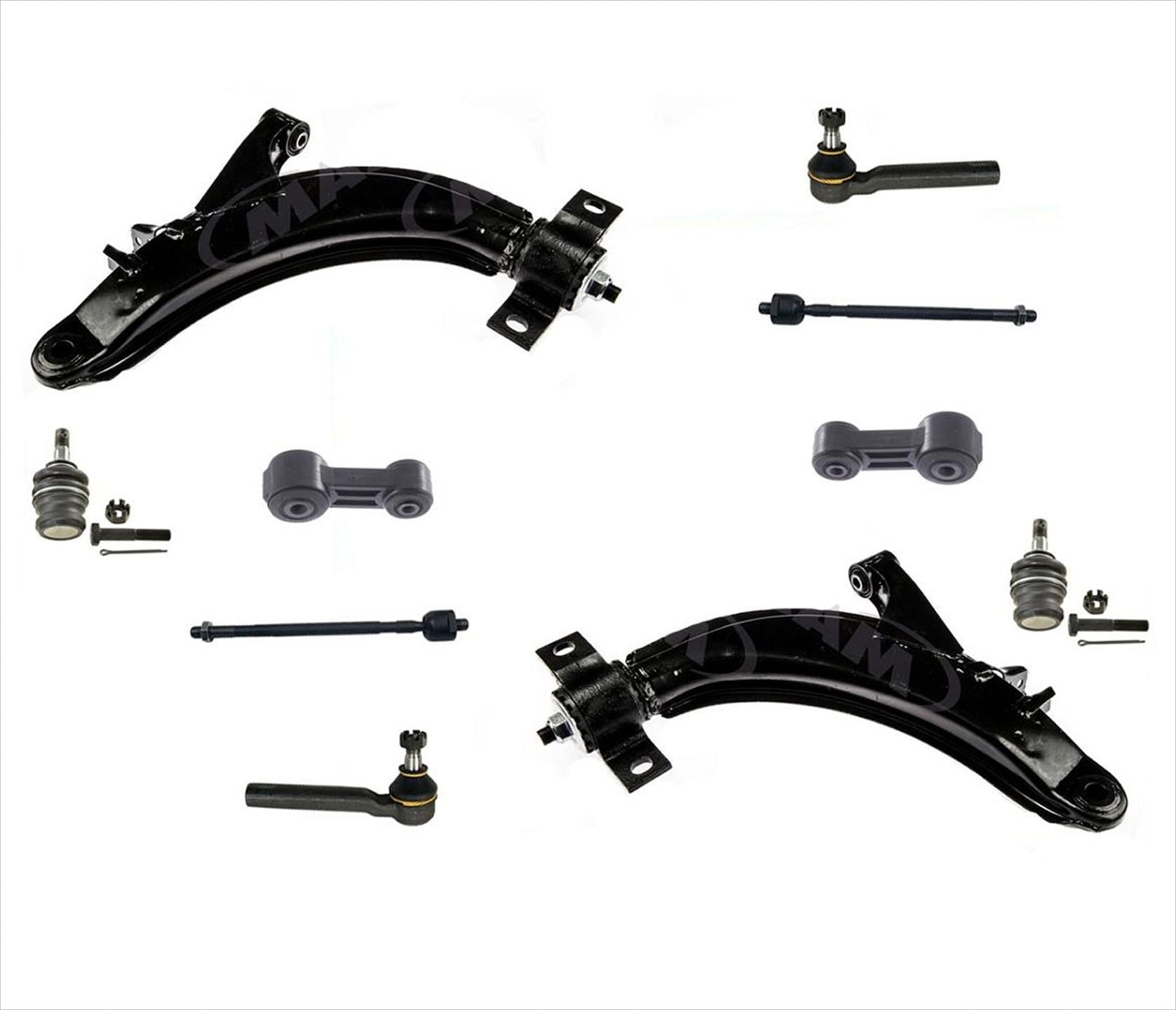 10 Pcs Chassis Kit (2) Lower Control arms fits for Subaru Outback 2000-2004