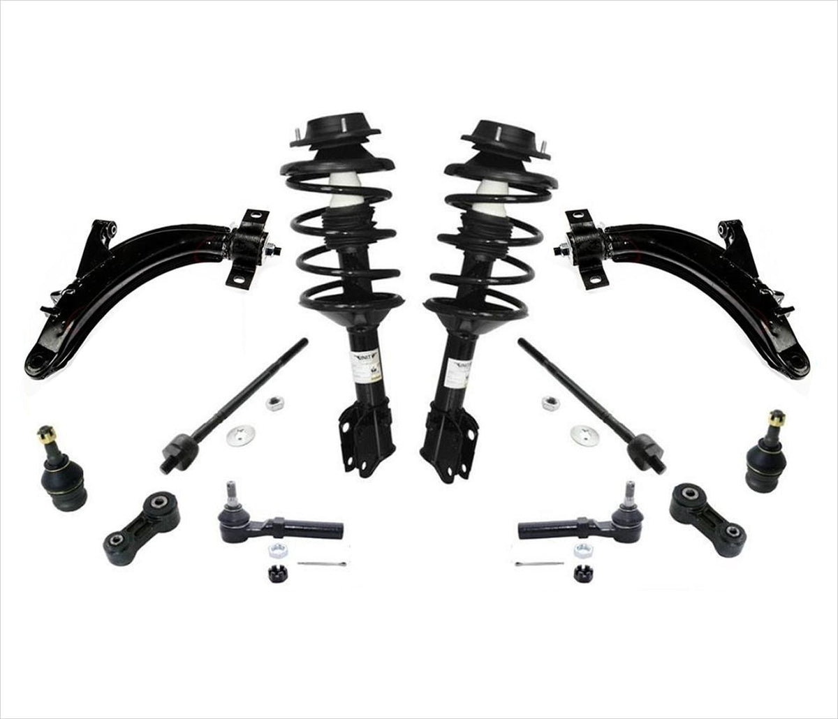 Conjunto de puntales de resorte delantero completo 2 para 00-04 Outback no electrónico 12 piezas - Photo 1