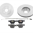 Front Brake Rotors & Ceramic Pads & Sensors For BMW X5 3.0L & 4.4L 2000-2006