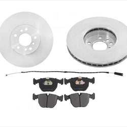 Front Brake Rotors & Ceramic Pads & Sensors For BMW X5 3.0L & 4.4L 2000-2006