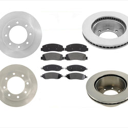Disc Brake Rotors & Brake Pads for 2005 2006 2007 Ford F250 Super Duty 4x4 SRW