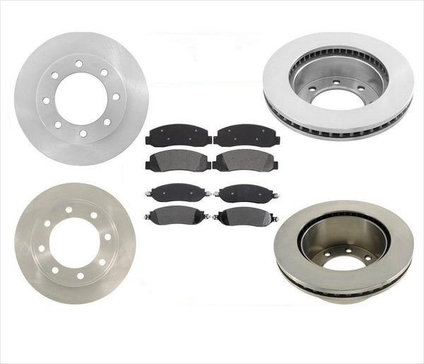 Disc Brake Rotors & Brake Pads for 2005 2006 2007 Ford F250 Super Duty 4x4 SRW
