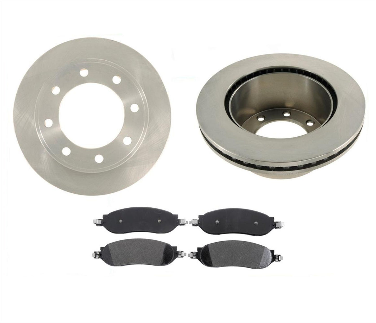 Rear Disc Brake Rotor Metallic Pads Fits 05-06 Ford F250 Super Single Rear Wheel