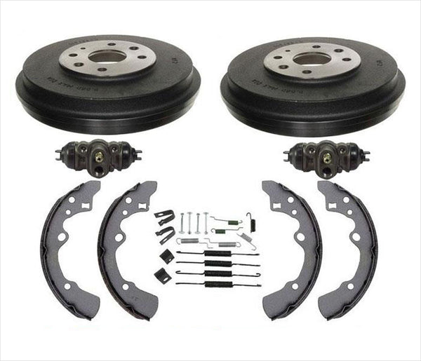 Fits Ford 97-03 Escort Tracer (2) Brake Drums & Shoes Wheel Cylinders Springs