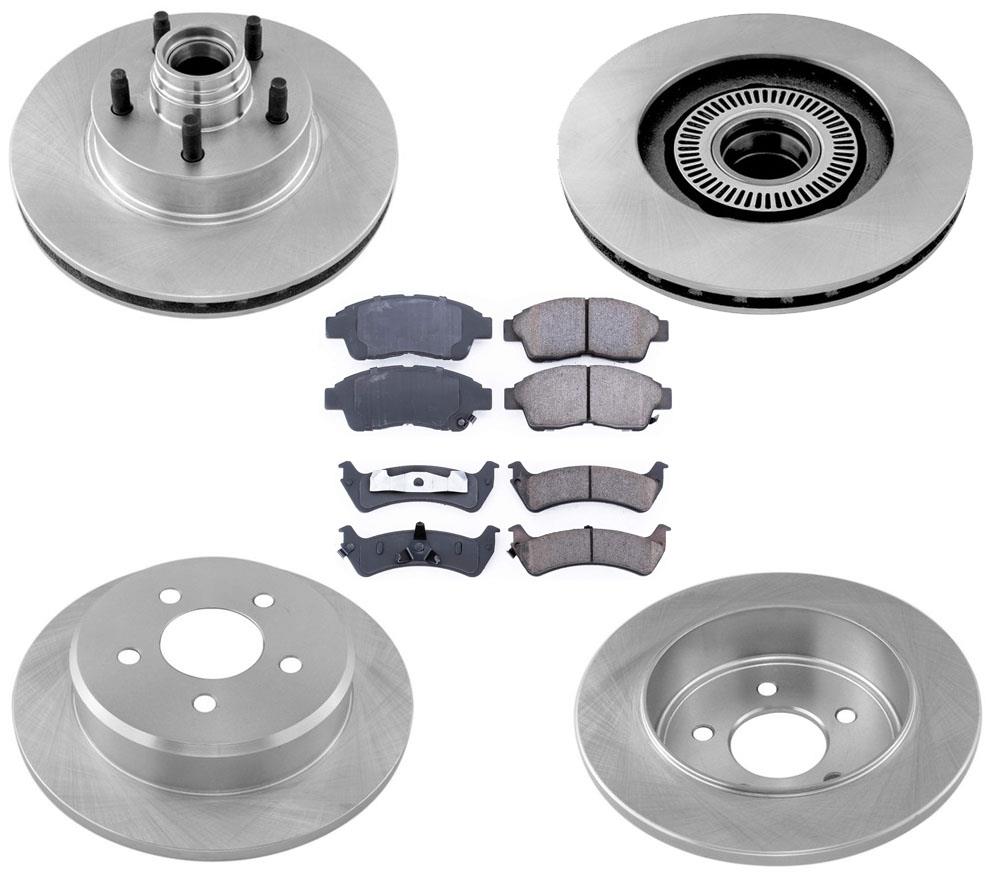 Stop Look REAR WHEEL DRIVE ONLY for Ford Explorer 95-01 Rotors & Brake Pads 6pc