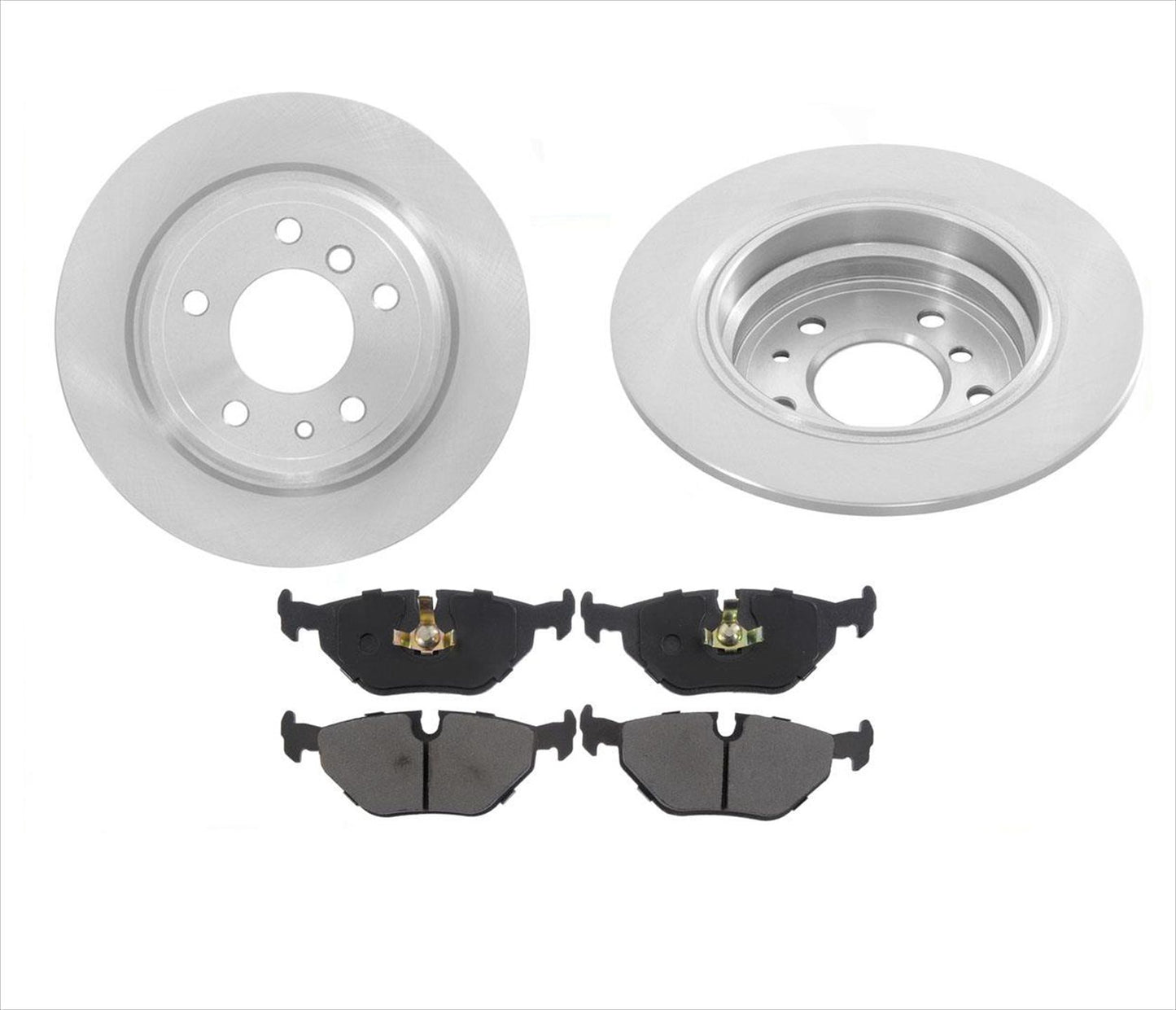 1989-1995 Fits BMW 525i 530i 535i  Rear Brake Rotors & Brake Pads