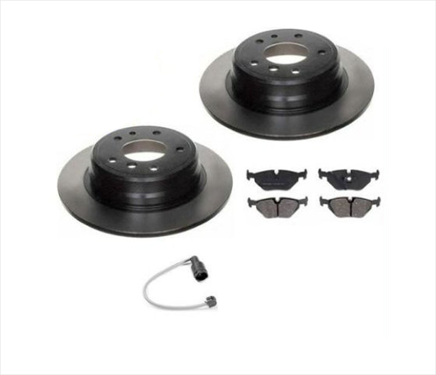 Fits For 1989-1995 BMW 525i 530i 535i Rear Brake Rotors Rear Brake Pads & Sensor